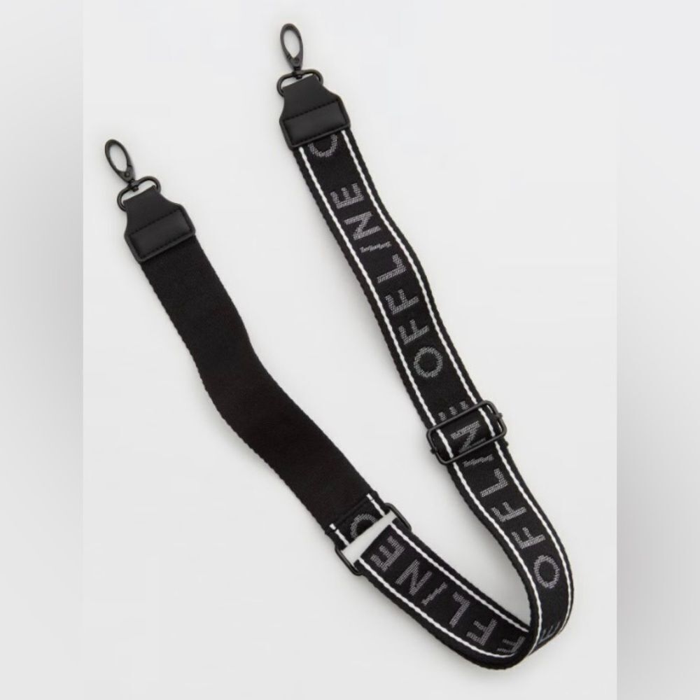 OFFLINE Makin’ Moves Black White Logo Wide Crossbody Bag Strap